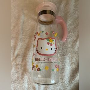Vintage 2001 Hello Kitty Glass Water Bottle